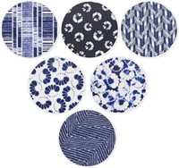 Set of 6 Coasters for Drinks Absorbing Round Ceram