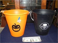 2ct Halloween Buckets 9" T