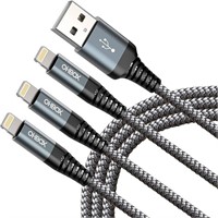 ohbox Heavy Duty 6FT 3Pack iPhone Charger Cable, L