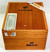 Large Top Slider Vintage Havana Cigar Box