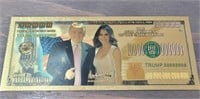 Gold Foil Trump & Melania Bill