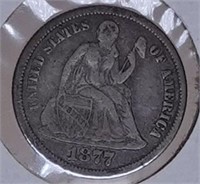 1877-CC Seated Dime