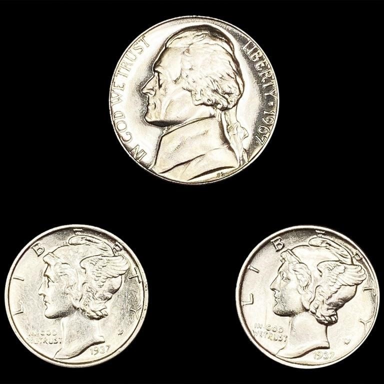 [3] Varied Coinage (1937, 1937-S, 1967)