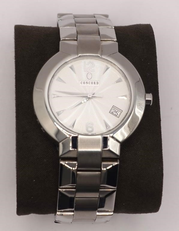 Concord Silver Stainless Steel La Scala Wristwatch