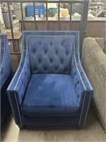 Abbyson blue accent chair 28 1/4 in wide 36 1/2