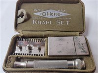 WW2 Canadian Military Gillette Razor Khaki Set