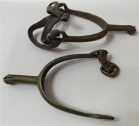 WW1 Military Spurs Stamped 1916