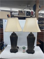 Matching lamp stand set with shades no light bulb