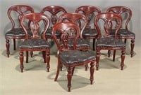 Set of (8) English Mahogany Chairs