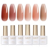 GAOY Icy Jelly Gel Nail Polish Set of 6 Colors