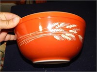 Wheat Grass Orange Serving Bowl