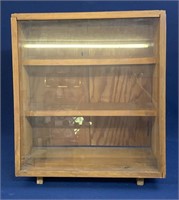 Wood and glass display for 18 1/2”x9”x21 1/4”