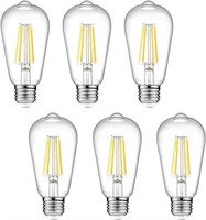 Ascher Dimmable Vintage LED Edison Bulbs, 6W,