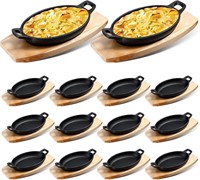 $130  Mifoci 12 Sets Cast Iron Skillet with Wooden