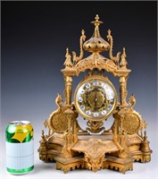 A Gilt Bronze Mantel Clock