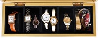 9Pcs of Wrist Watches & Strap Extensions w/Box