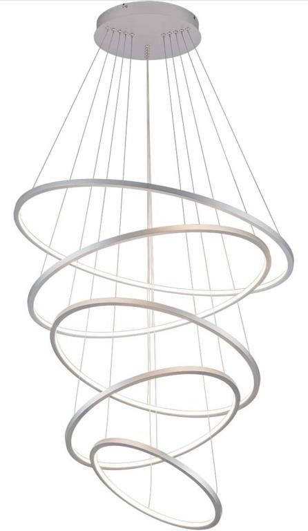 $280Retail- 5-Ring Chandelier, Dimmable 

New