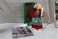 Animated Mrs. Claus, works, 18"H and