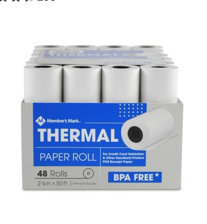 48 Thermal Paper Rolls 2.25in x 50ft