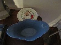 Redwing Rumrill vase and Santa plate