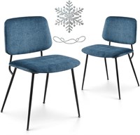 COLAMY Modern Upholstered Dining Chairs - Set of 2