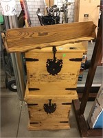 Rustic Mission Style Wood Chest Side Tables and