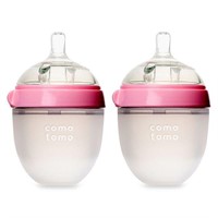 comotomo 5-Ounce Baby Bottles in Pink (2-Pack)