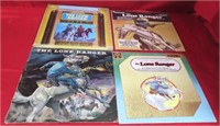 The Lone Ranger on 33-1/3 RPM Records 4 PC Lot