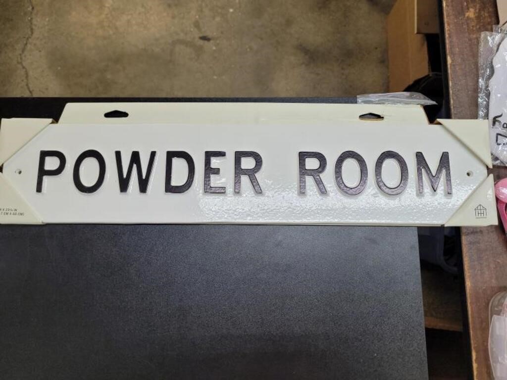 New Powder Room sign 5x23