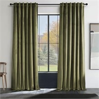 Topfinel 72 Inch Green Velvet Curtains for Living