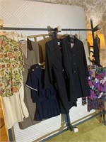 C1990 coat dresses and sweater pants set. Mainly