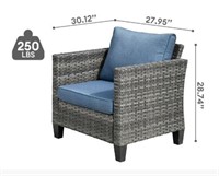 E4159 2 Outdoor Patio Wicker Chairs