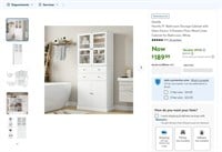 N6184  Homfa Bathroom Storage Cabinet 71'' White