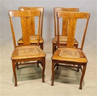 Oak "T" Back Chairs