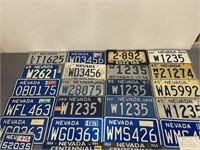 Lot of 23 Vintage License Plates- Nevada