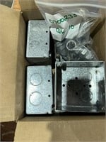 (5) Metal Electrical Boxes w/ Couplings