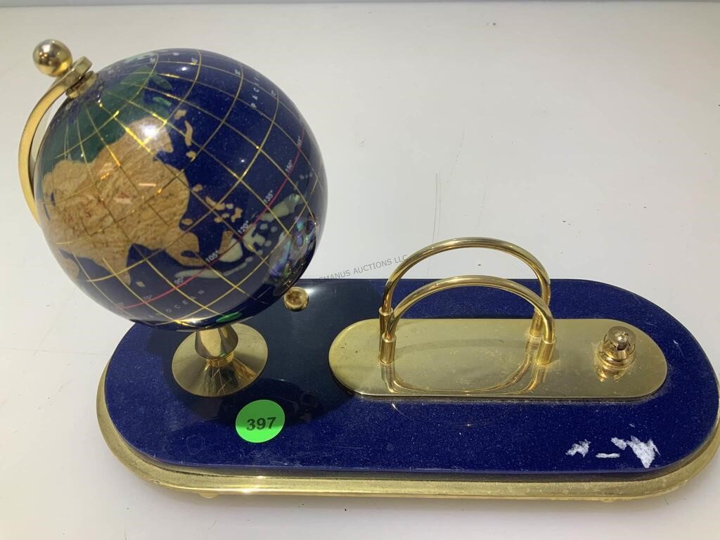 Gemstone Globe Desk Caddy, Missing Pen