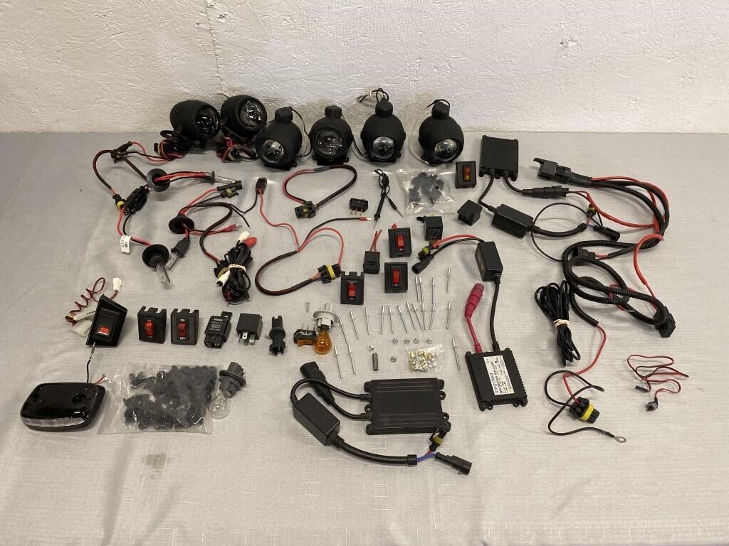 6 Fog Lights W/ Cables & Switches