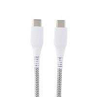 Onn. 6  Braided USB-C Cable  White