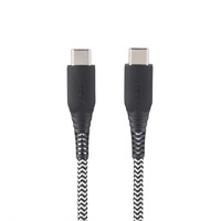 Onn. 6  Braided USB-C Cable  Black