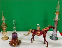 11 - 4 PIECES BLOWN GLASS COLLECTIBLES (F127)