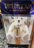 F - WHITE DIAMOND ELIZABETH TAYLOR  BEAR IN BOX