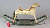 19th c. Child's Wooden Rocking Horse
