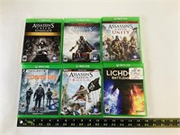 6pcs Xbox One Games