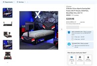 E4187  X Rocker Orion Gaming Bed Frame Twin, 42.5"