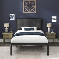 E4190  Grey Twin Bed with Under-Bed Storage