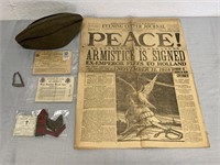 WWI 1918 Newspaper, War Ration Books & More