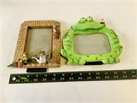 2pcs frog picture frames