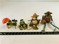 Collection of frog statues