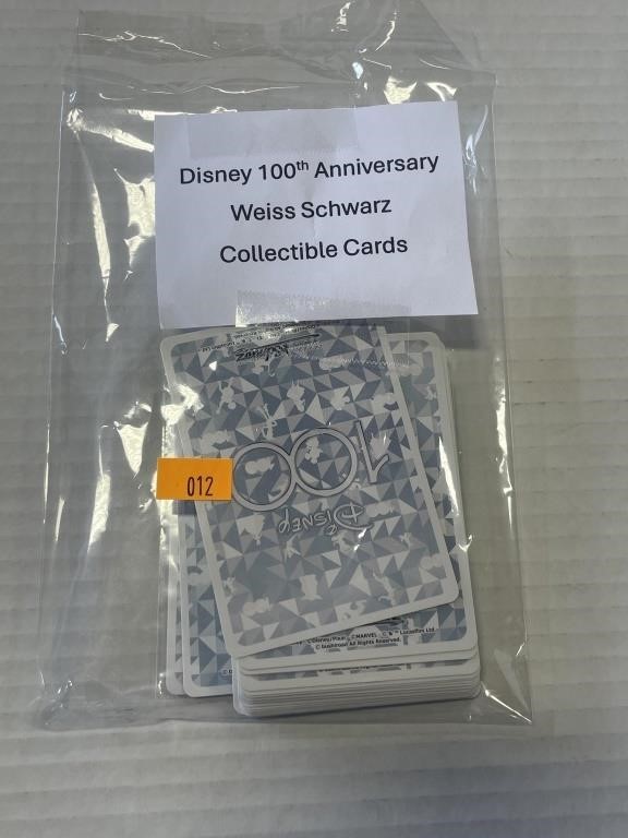 Disney 100th anniversary Weiss Schwarz cards